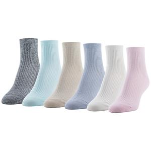 Womens Gold Toe(R) 6pk. Simple Rib Quarter Socks