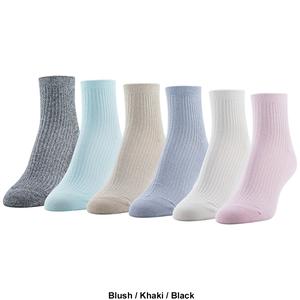 Womens Gold Toe(R) 6pk. Simple Rib Quarter Socks alternate view