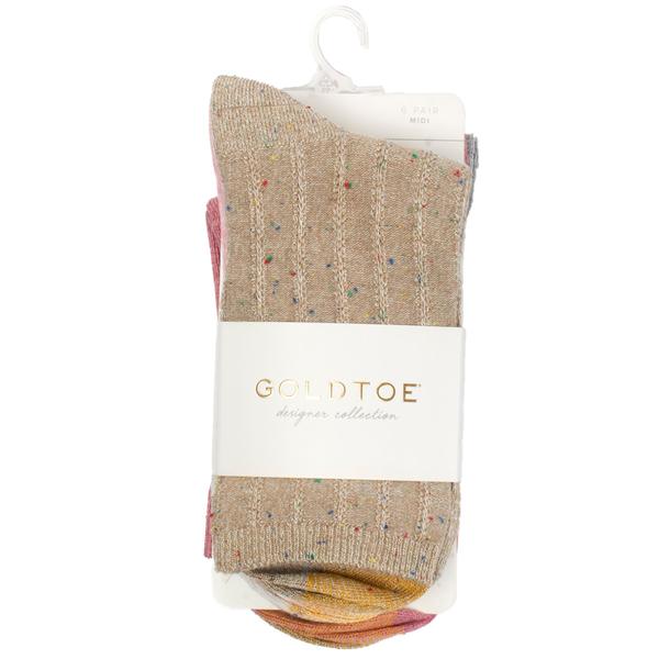 Womens Gold Toe(R) 6pk.Tuckstitch Mid Socks