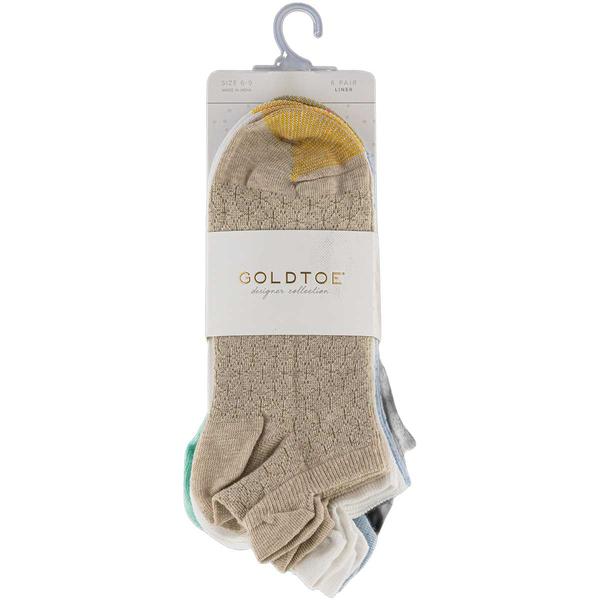 Womens Gold Toe(R) 6pk. Textured Tab Liner Socks alternate view