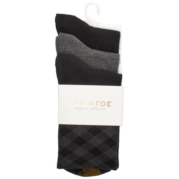 Womens Gold Toe(R) 3pk. Mixed Pattern Midi Crew Socks
