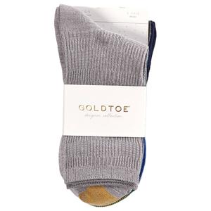 Womens Gold Toe 6pk. Check Texture Crew Socks