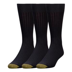 Mens Gold Toe(R) 3pk. Canterbury Dress Crew Socks