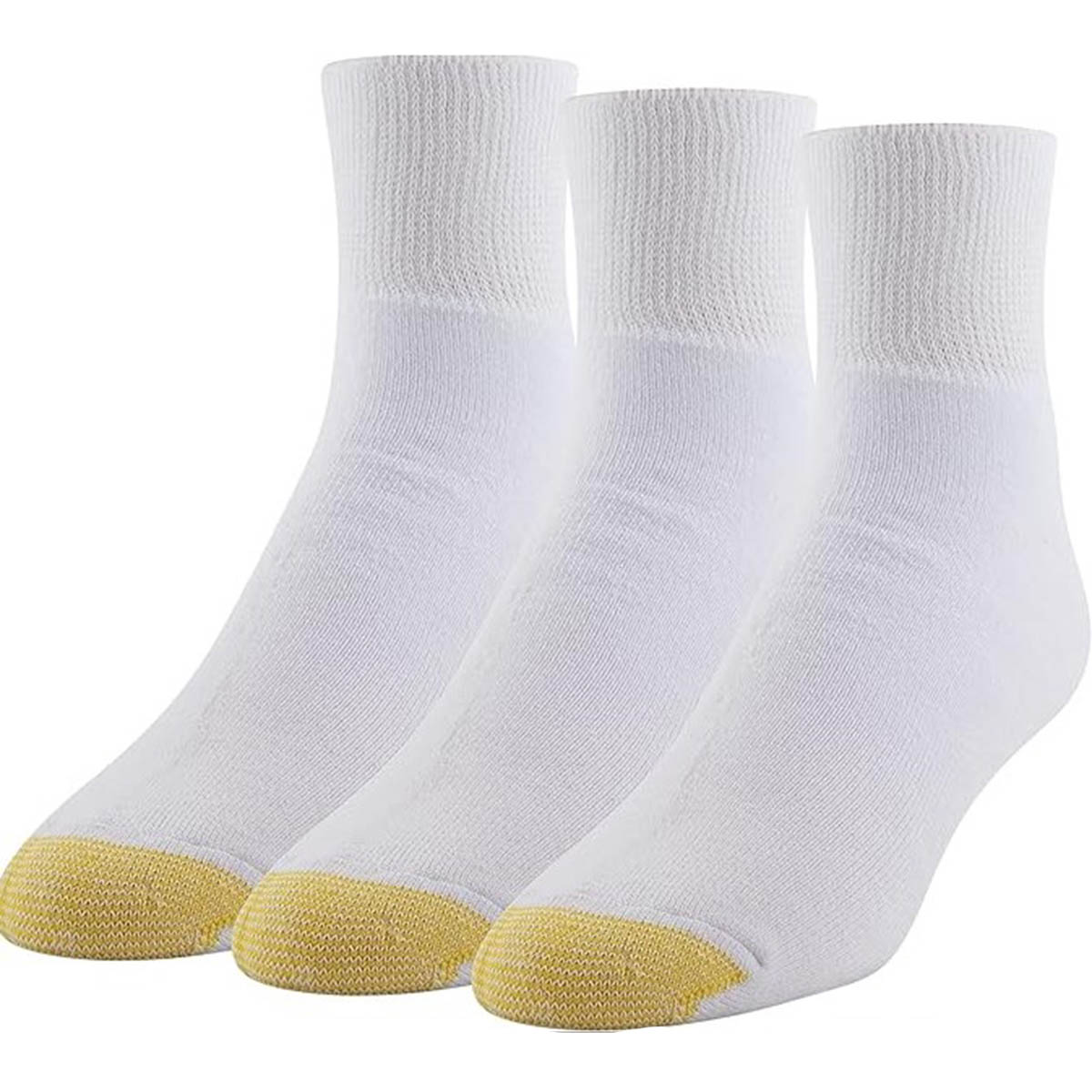 Mens Gold Toe(R) 3pk. Wellness Extended Quarter Socks