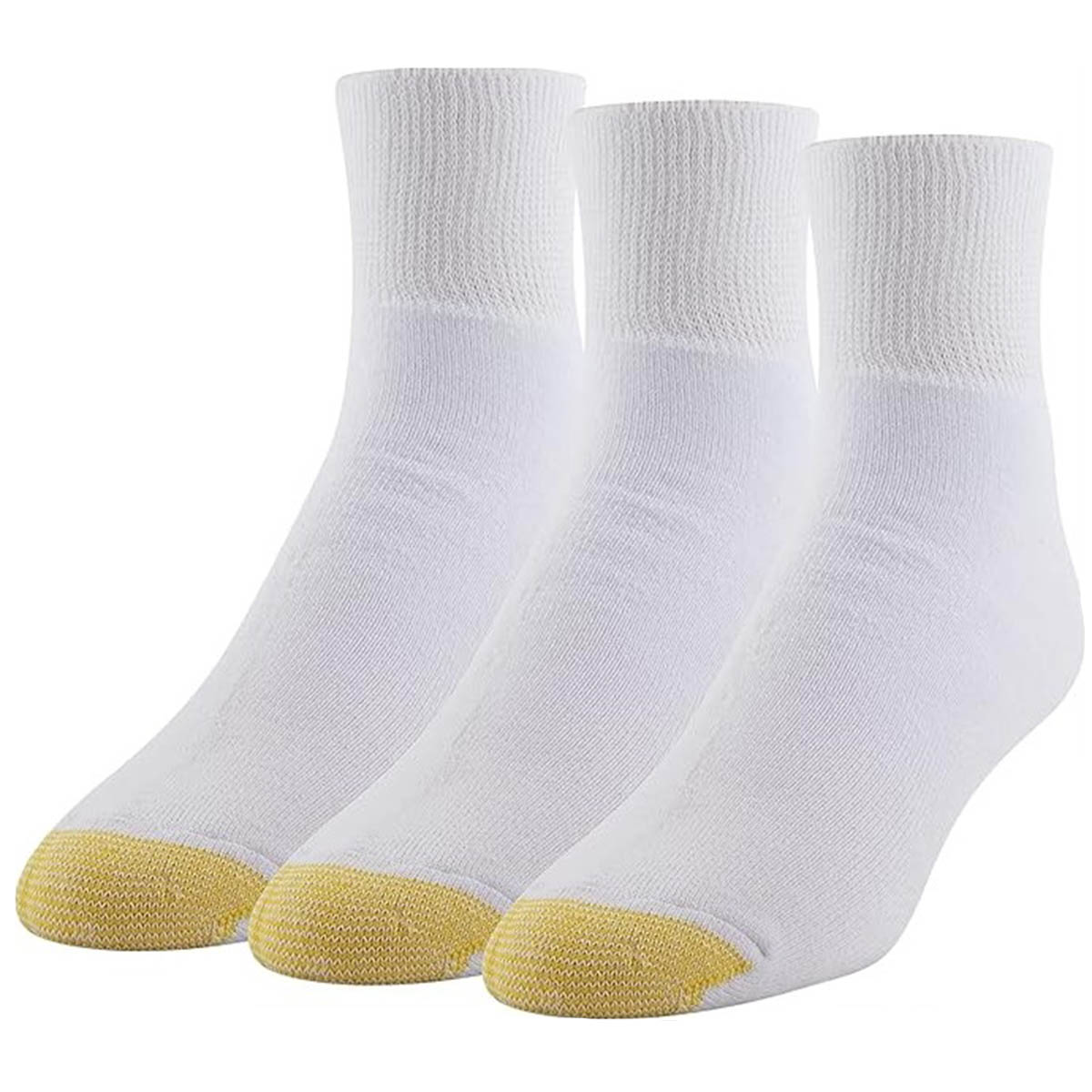 Mens Gold Toe(R) 3pk. Wellness Non Binding Quarter Socks