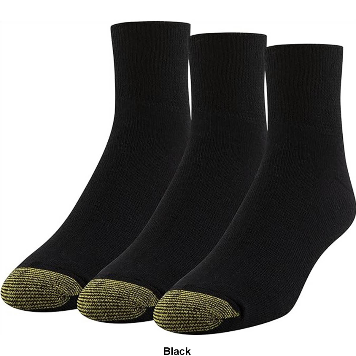 Mens Gold Toe(R) 3pk. Wellness Non Binding Quarter Socks