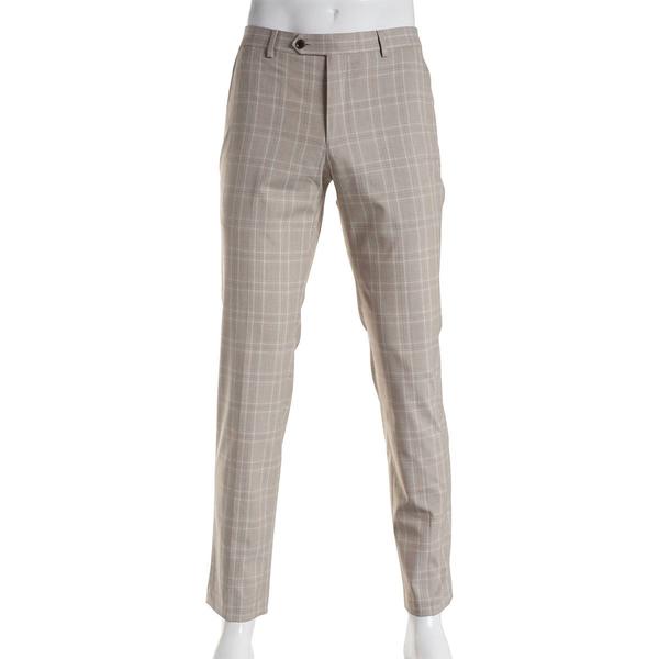 Mens Tommy Hilfiger Plaid Slim Fit Suit Pants -Tan