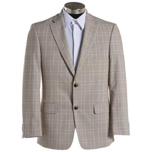 Mens Tommy Hilfiger Plaid Slim Fit Suit Jacket - Tan