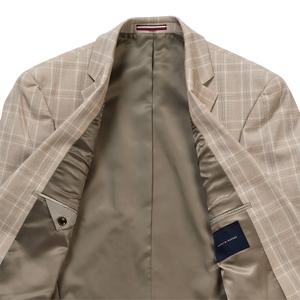 Mens Tommy Hilfiger Plaid Slim Fit Suit Jacket - Tan alternate view