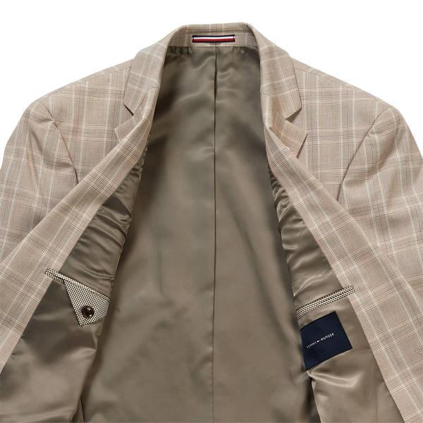 Mens Tommy Hilfiger Plaid Slim Fit Suit Jacket - Tan alternate view