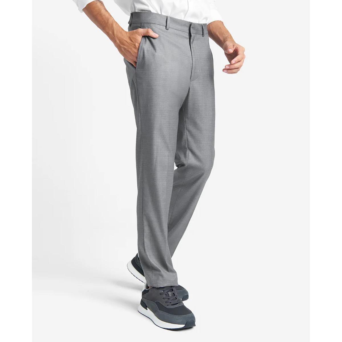 Mens Kenneth Cole(R) Solid Pants - Light Grey