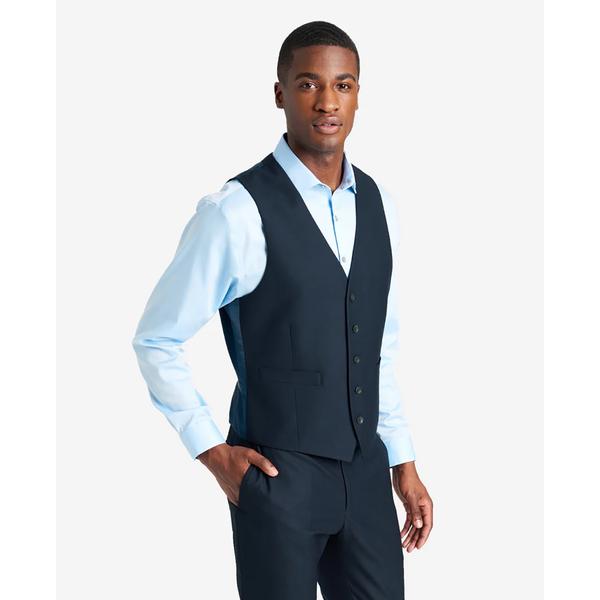 Mens Kenneth Cole(R) Reaction(tm) Solid Slim Fit Vest  Navy
