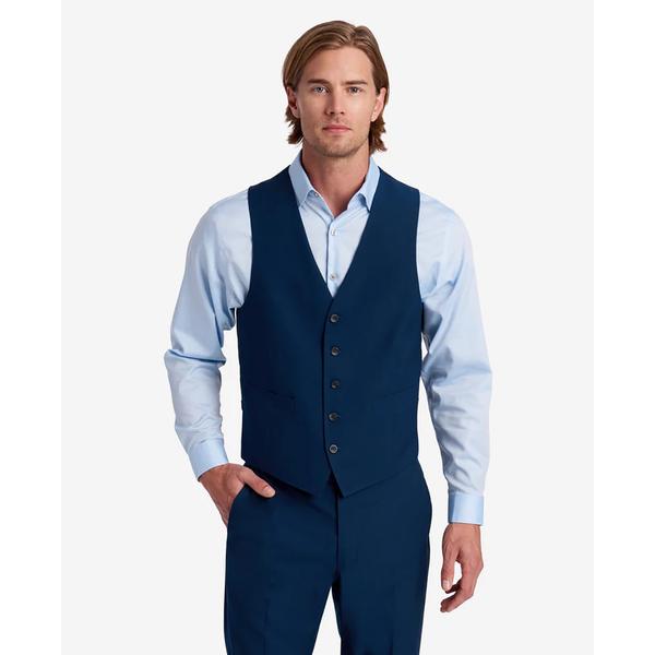 Mens Kenneth Cole(R) Reaction(tm) Solid Slim Fit Vest Blue