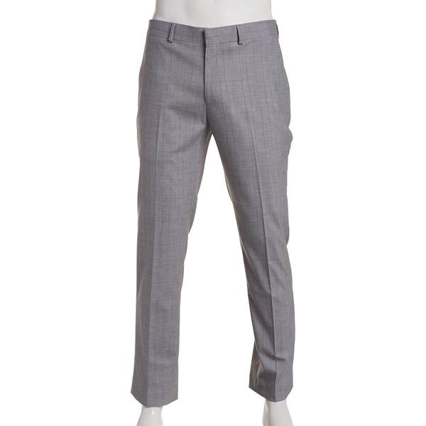 Mens Kenneth Cole(R) Plaid Pants - Grey alternate view