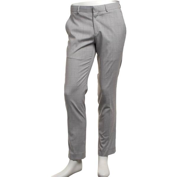 Mens Kenneth Cole(R) Windowpane Pants - Light Grey