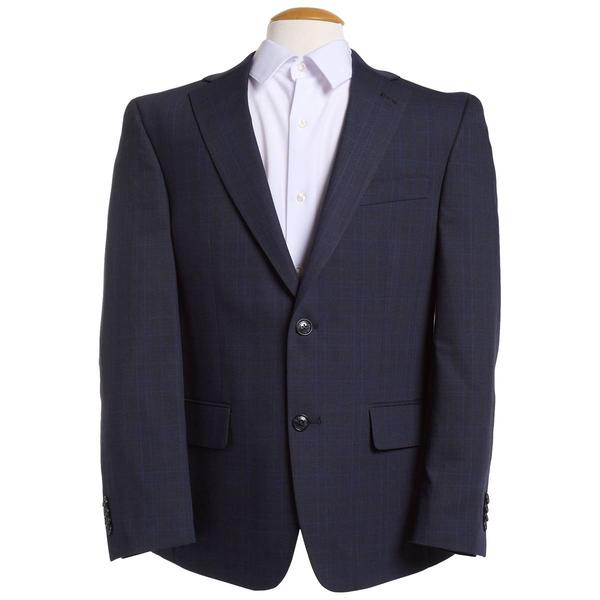 Mens Tommy Hilfiger Plaid Slim Fit Suit Jacket - Blue
