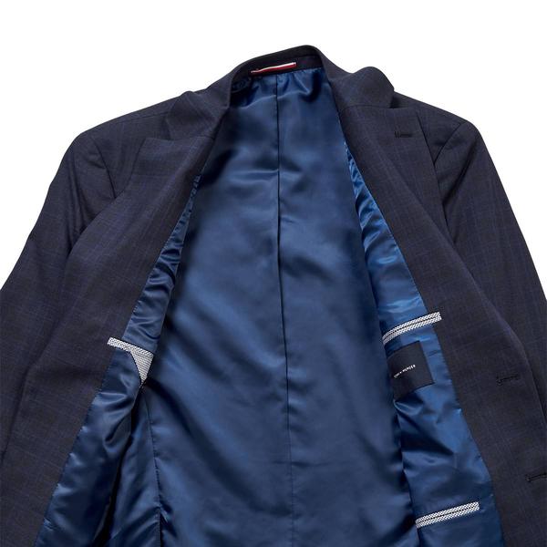 Mens Tommy Hilfiger Plaid Slim Fit Suit Jacket - Blue alternate view