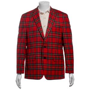 Mens Chaps Tartan Plaid Sport Coat - Red/Green