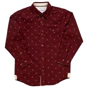 Boys (4-7) Distortion Long Sleeve Geometric Dots Button Down