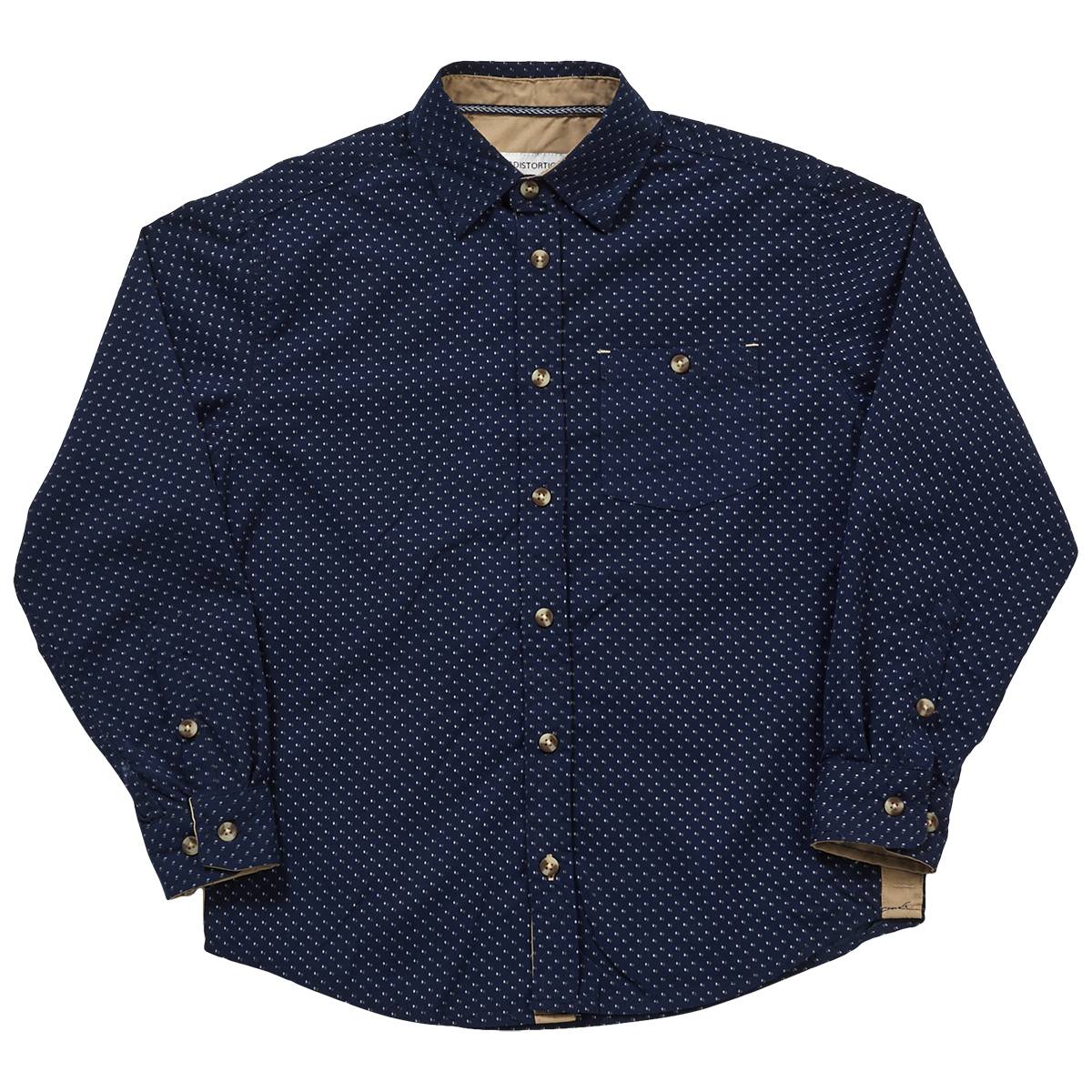 Boys (8-16) Distortion Long Sleeve Button Down Top