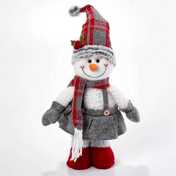 Standing Plush Snow Girl Decor