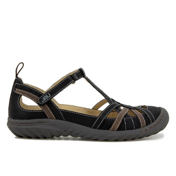Womens JBU J-41 Dove Flats - Black/Earth alternate view