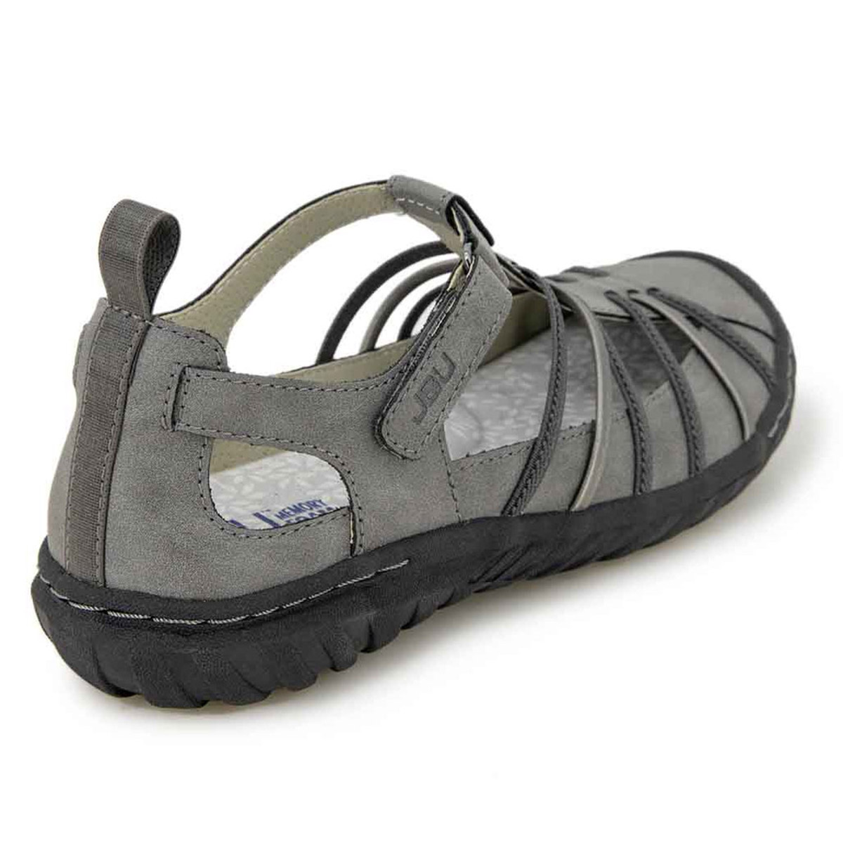 Womens JBU Peace Flats - Grey/Gunmetal