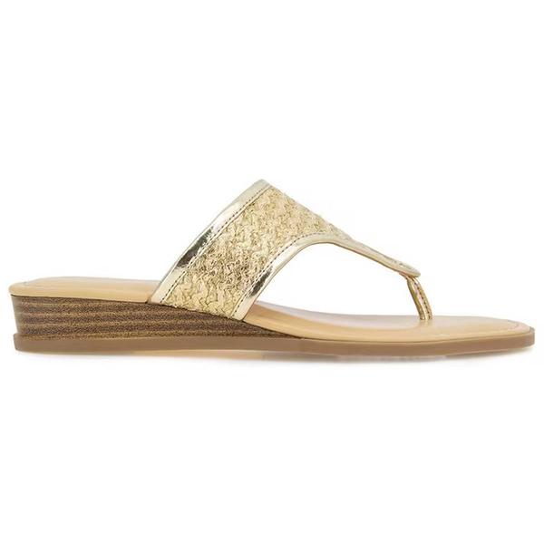 Womens Kensie Abigail Wedge Thong Sandals