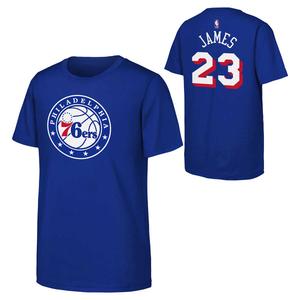 Boys (8-20) NBA Philadelphia 76ers Lebron James Name & Number Tee