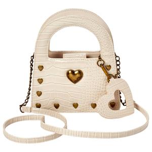 Luv Betsey by Betsey Johnson Crocodile with Heart Studs Satchel