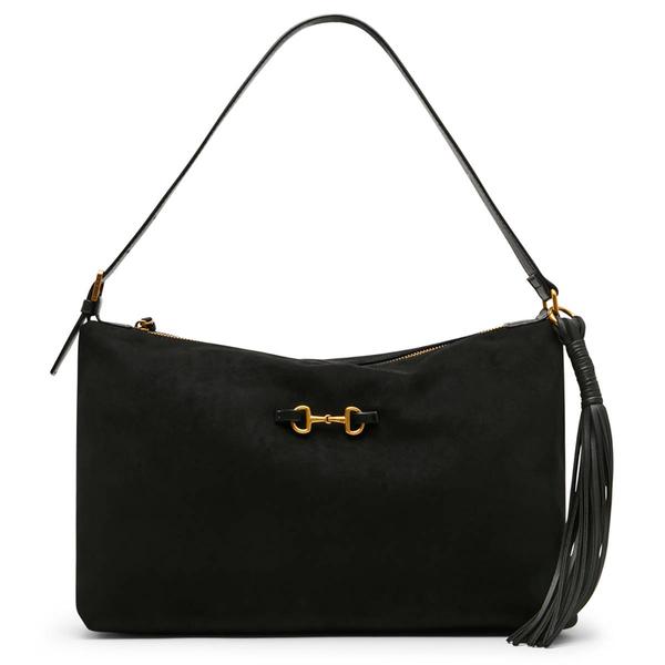 Anne Klein Faux Suede Horsebit Tassel Shoulder Bag alternate view