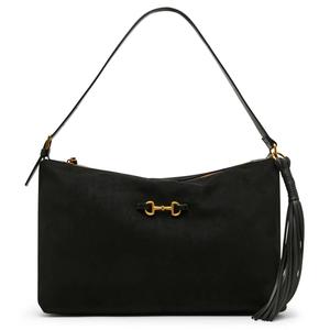 Anne Klein Faux Suede Horsebit Tassel Shoulder Bag alternate view