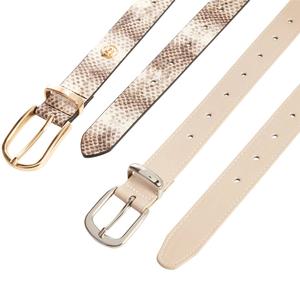 Womens Steve Madden 2 for 1 Off-White/Snakeskin Belt alternate view