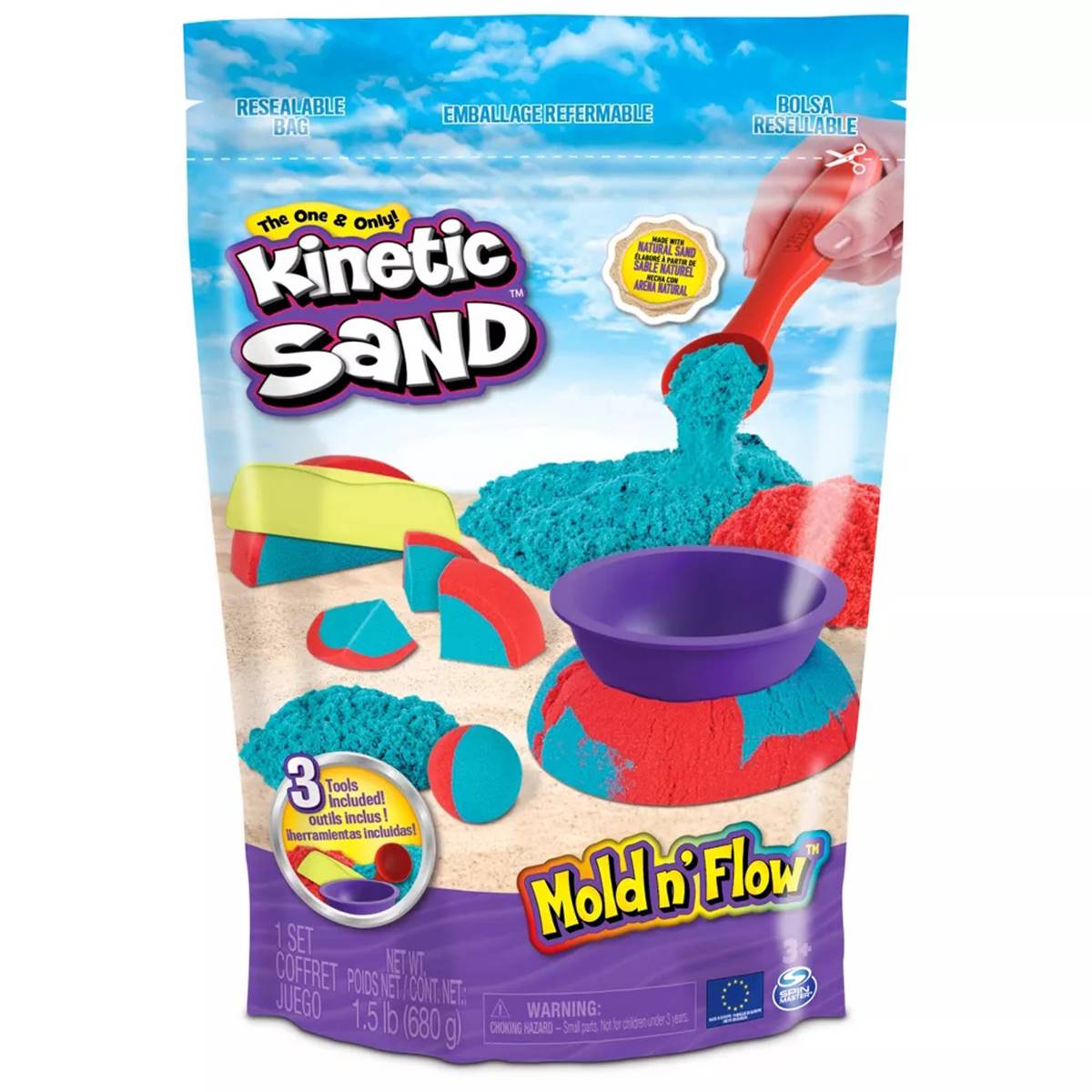 Kinetic Sand Mold N' Flow Playset