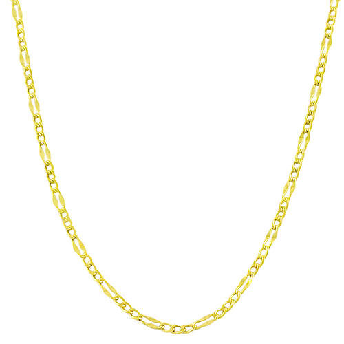 Gold Classics(tm) 10kt. Gold 18in. Fancy Figaro Necklace