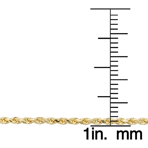 Unisex Gold Classics(tm) 10kt. Yellow Gold 1.9mm 24in. Rope Chain