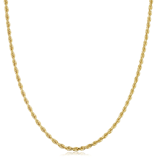 Unisex Gold Classics(tm) 10kt. Yellow Gold 2.7mm 24in. Rope Chain