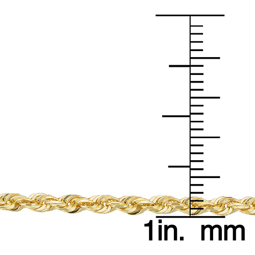 Unisex Gold Classics(tm) 10kt. Yellow Gold 2.7mm 20in. Rope Chain