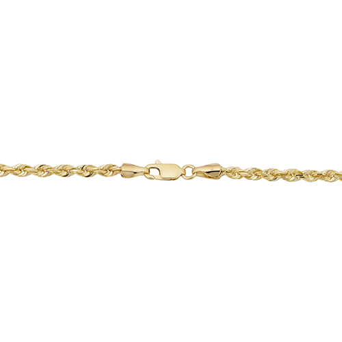 Unisex Gold Classics(tm) 10kt. Yellow Gold 3.3mm 18in. Rope Chain