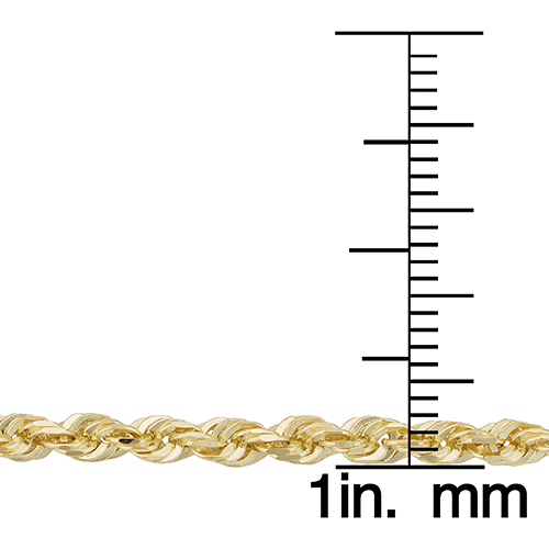 Unisex Gold Classics(tm) 10kt. Yellow Gold 3.3mm 18in. Rope Chain