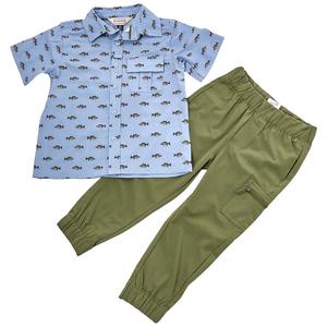 Toddler Boy Hunter Fish Button Down And Cargo Pants Set