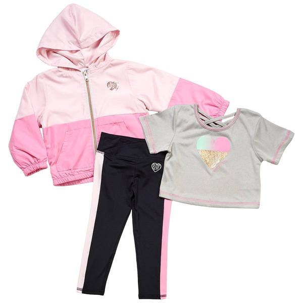 Toddler Girl Body Glove 3pc. Print Tee, Windbreaker, Leggings Set