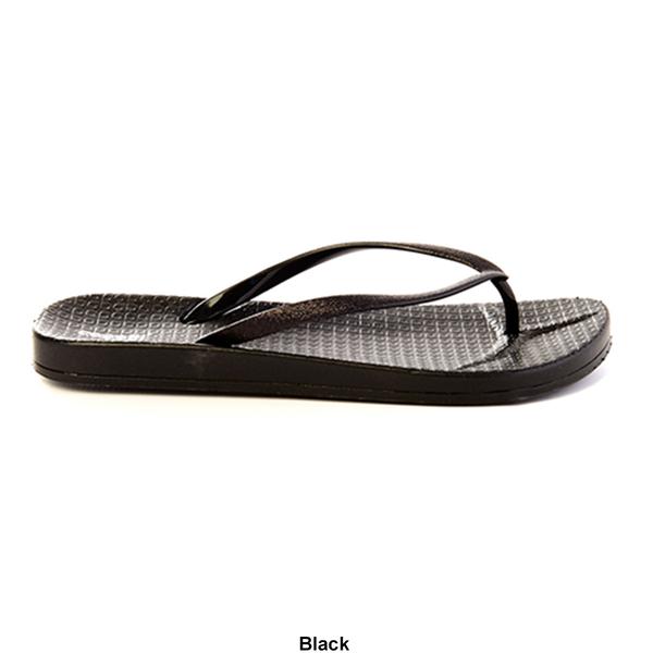Womens Capelli New York Glitter Opaque Jelly Flip Flops alternate view