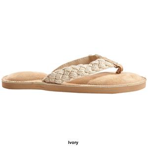 Womens Capelli New York Solid Braided Eva Thong Sandals alternate view
