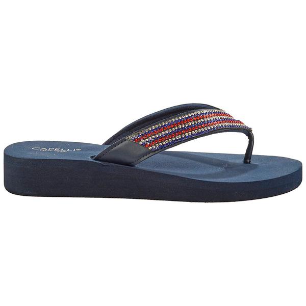Womens Capelli New York Americana Glitter Flip Flops alternate view