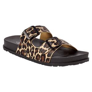 Womens Capelli New York Leopard Double Strap Sandals