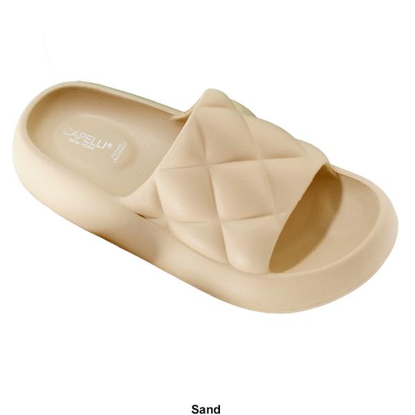 Womens Capelli New York Injected Quilted EVA Slide Sandals alternate view