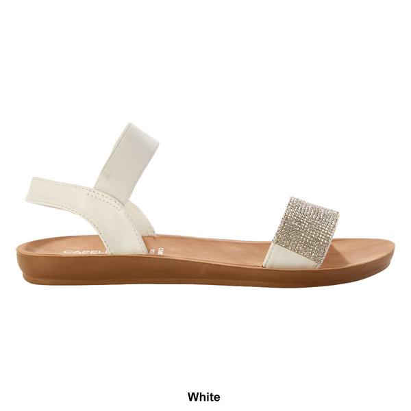 Womens Capelli New York Faux Leather Rhinestone Slingback Sandals alternate view