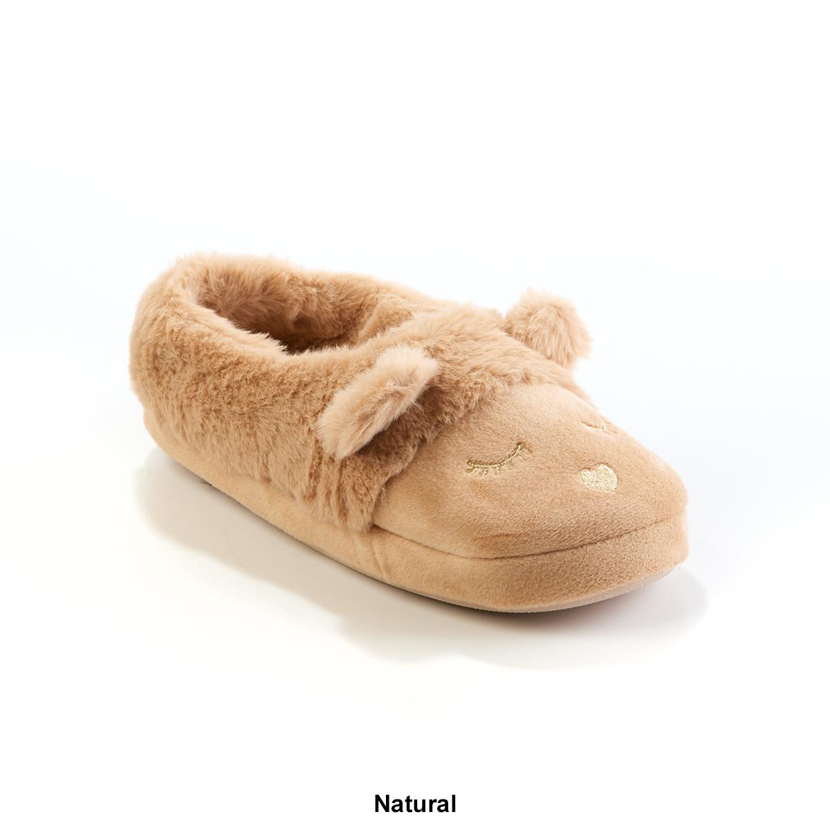 Womens Capelli New York Faux Fur With Soft Boa Moccasin Slippers