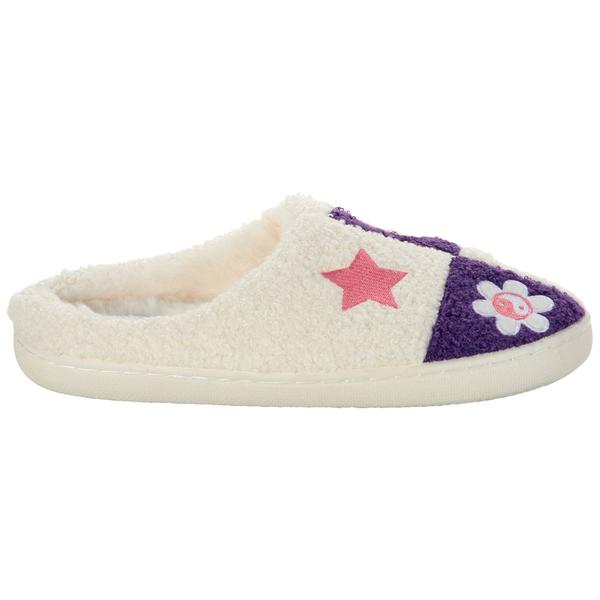 Womens Capelli New York Faux Berber Multi Icon Scuff Slippers alternate view